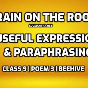 Rain on the Roof- Useful Expression & Paraphrasing edumantra.net