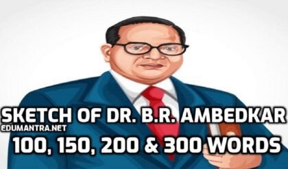 Sketch of Dr. B.R. Ambedkar edumantra.net