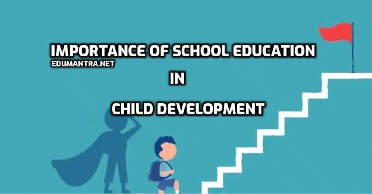 The Importance of School Education in Child Development