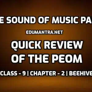 The Sound of Music Part-I- Quick Review edumantra.net