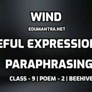 Wind- Useful Expressions & Paraphrasing edumantra.net