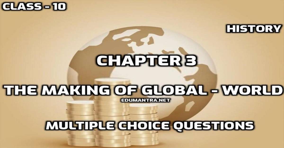 Class 10 Social Science Chapter 3 The Making of Global World