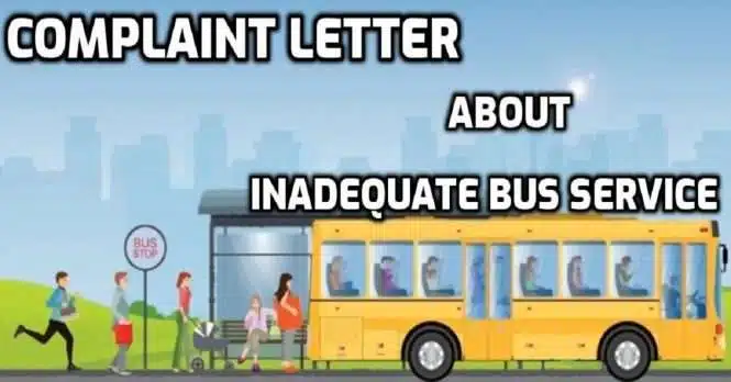 Complaint Letter About Bus Service