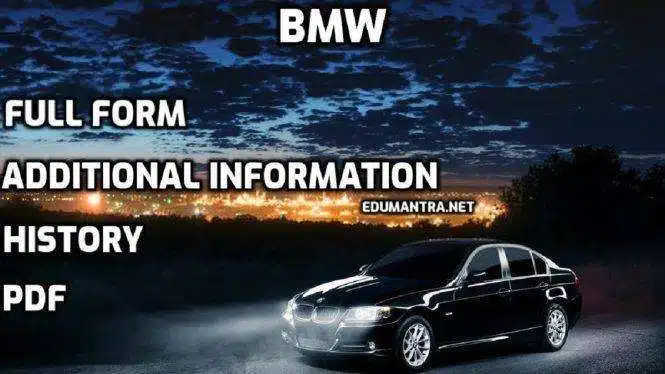 BMW Full Form in English BMW Car