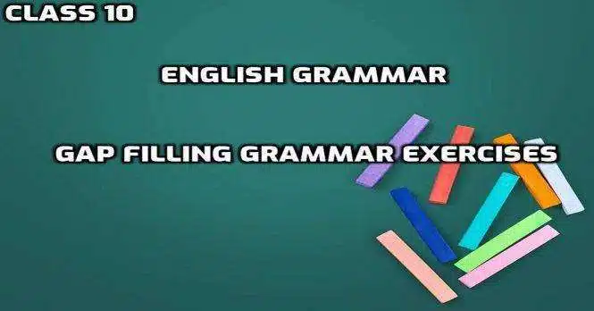 English Grammar Gap Filling Practice Test Sentences Meaning