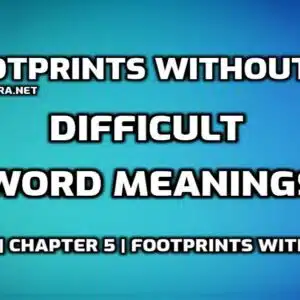 Footprints without Feet Word Meaning with Hindi edumantra.net