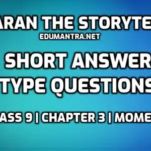 Iswaran the Storyteller Short Question Answer edumantra.net