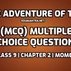 The Adventure of Toto Multiple Choice Questions edumantra.net