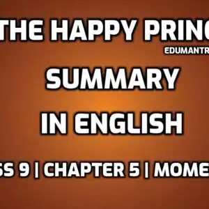 The Happy Prince Summary in English edumantra.net