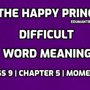The Happy Prince Word Meaning with Hindi edumantra.net