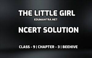 The Little Girl NCERT Solutions edumantra.net