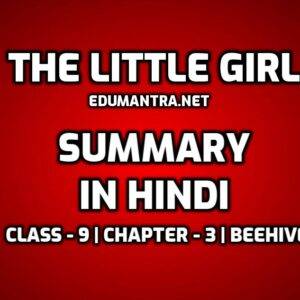 The Little Girl Summary in Hindi edumantra.net