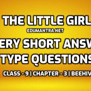 The Little Girl Very Short Question Answer edumantra.net