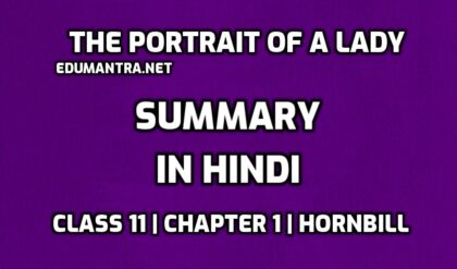 The Portrait of the Lady Summary in Hindi edumantra.net