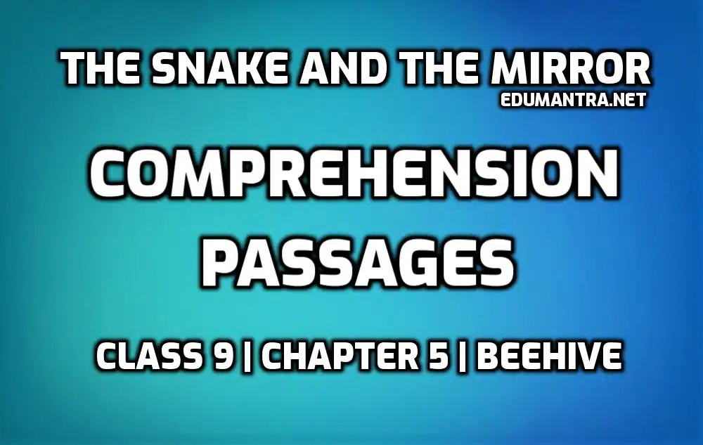 The Snake and The Mirror Comprehension Questions edumantra.net