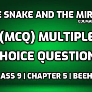 The Snake and The Mirror MCQ edumantra.net