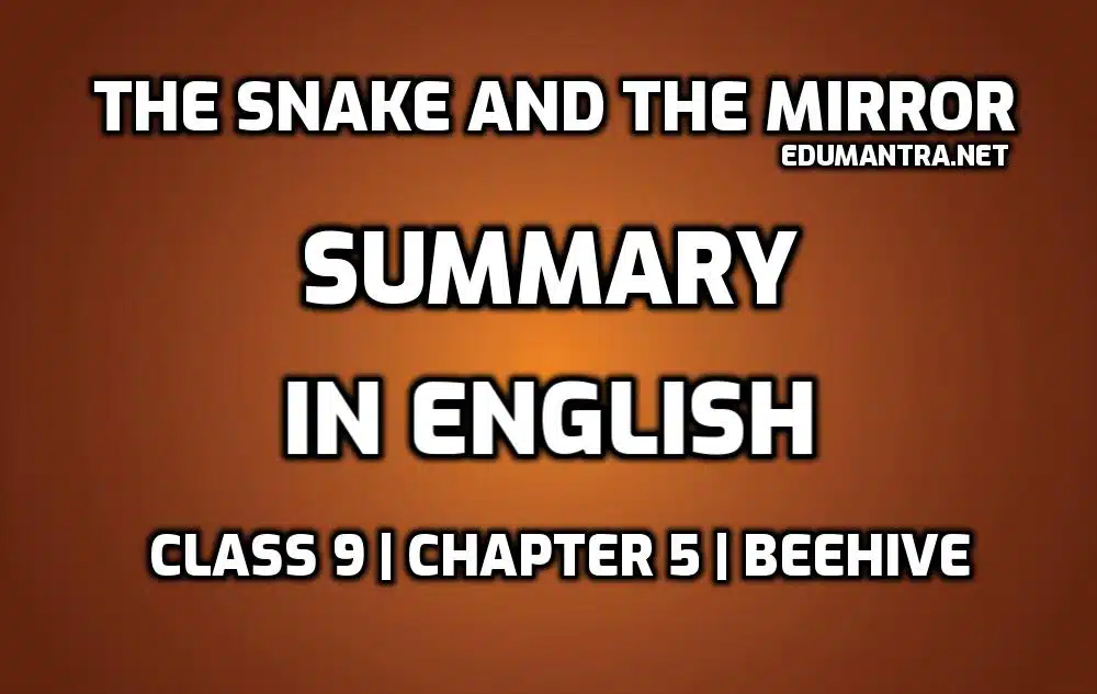 The Snake and The Mirror Summary in English edumantra.net