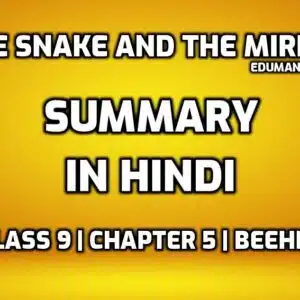 The Snake and The Mirror Summary in Hindi edumantra.net