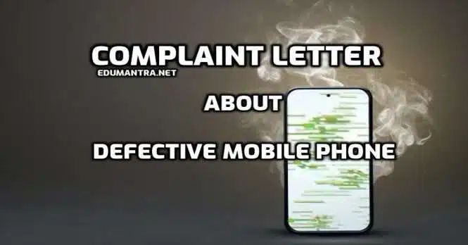 Complaint Letter Mobile Phone