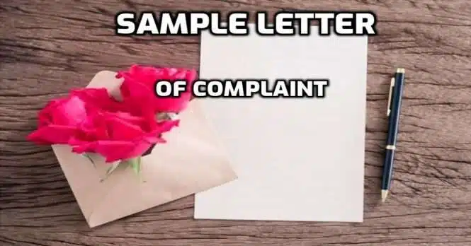 Complaint Letter Samples Sample Letter of Complaint for Class 10