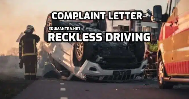 Reckless Driving Letter
