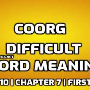 Coorg Word Meaning with Hindi edumantra.net