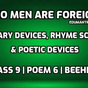 No Men Are Foreign Poetic Devices edumantra.net