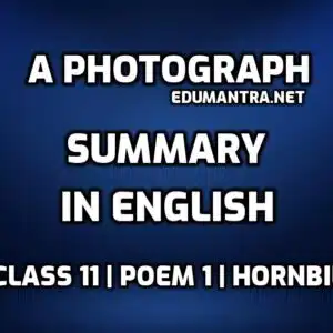 A Photograph Summary in English edumantra.net