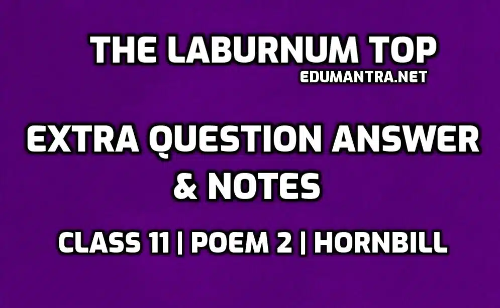 The Laburnum Top Class 11 Extra Questions edumantra.net