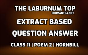 The Laburnum Top Extract Questions and Answers edumantra.net
