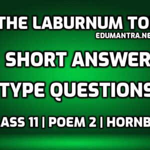 The Laburnum Top Short Questions and Answers edumantra.net