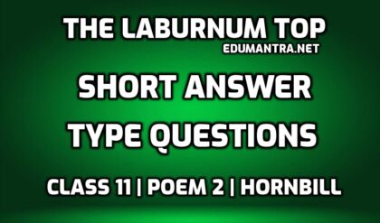 The Laburnum Top Short Questions and Answers edumantra.net