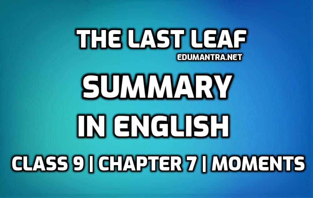 The Summary of The Last Leaf in English