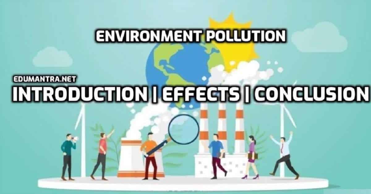 6. A Paragraph On Environment Pollution 