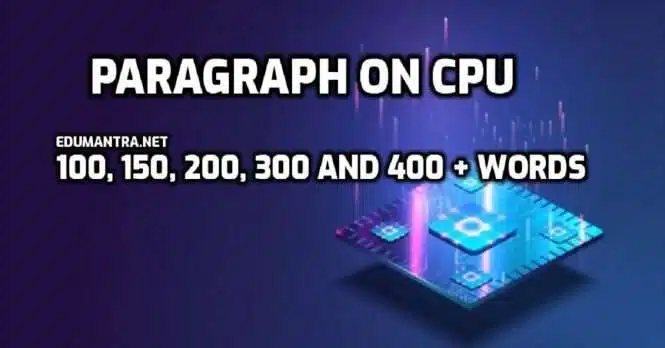 Paragraph on CPU