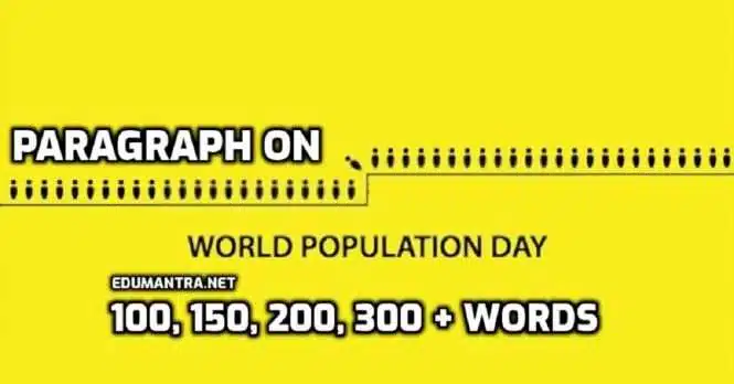 Paragraph on World Population Day