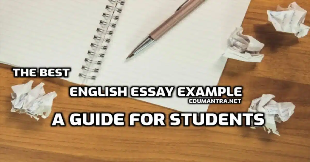 English Essay Example edumantra.net