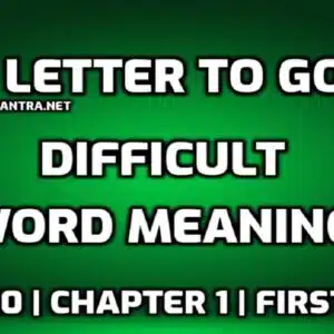 A Letter to God Word Meaning with Hindi edumantra.net
