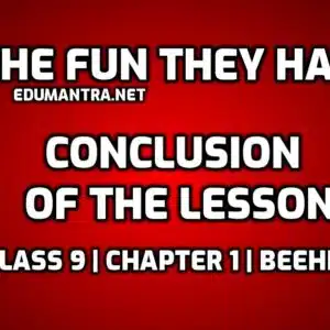 Conclusion of the Lesson The Fun They Had edumantra.net