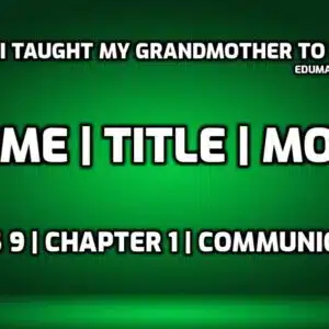 How I Taught My Grandmother to Read Theme