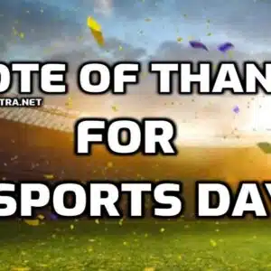 Vote of Thanks Sports Day edumantra.net