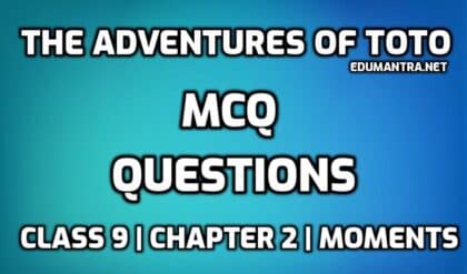 MCQ Questions of The Adventures of Toto | Class 9