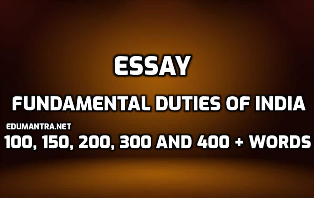500 words essay on fundamental duties