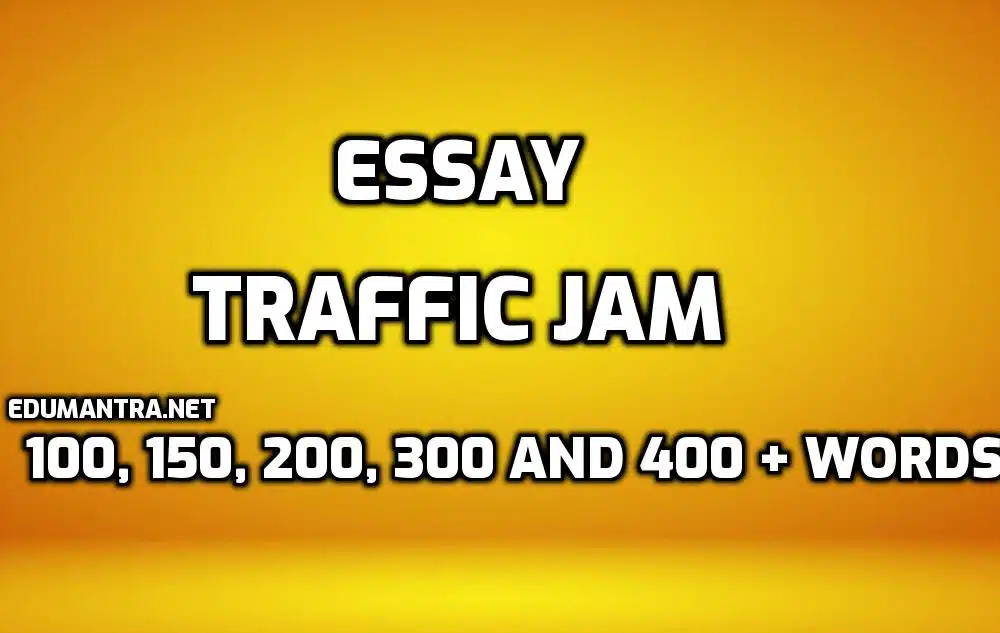 Essay on Traffic Jam edumantra.net