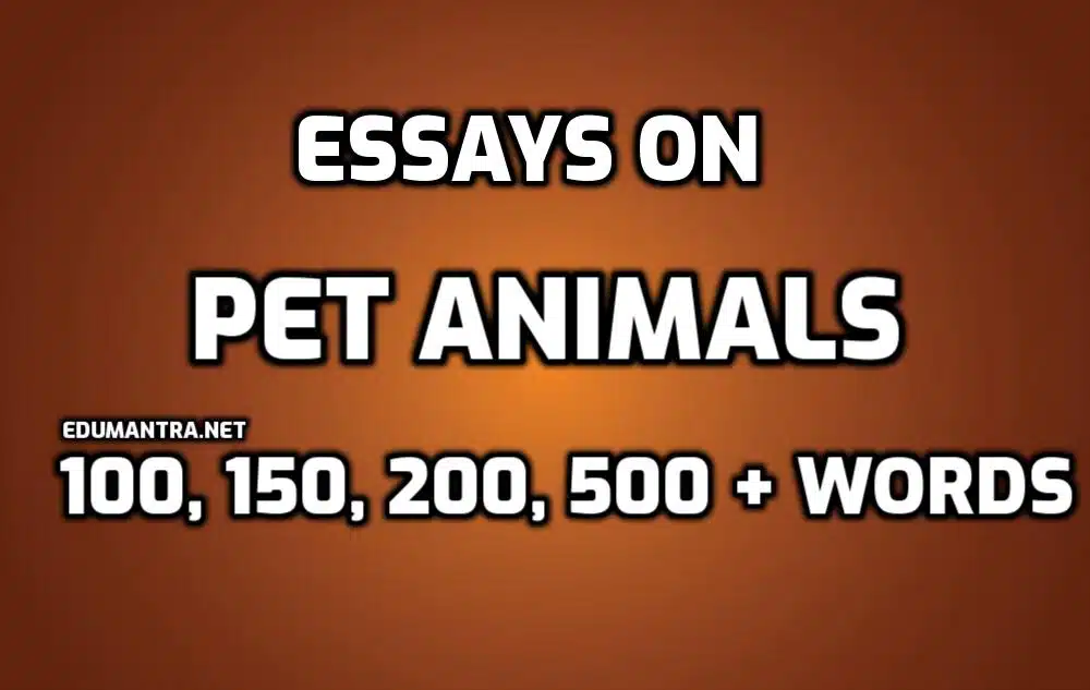 Essays on Pet Animals edumantra.net