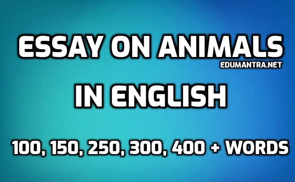 Powerful Essay on Animals in English edumantra.net