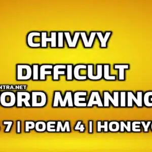 Chivvy Word Meaning with Hindi edumantra.net