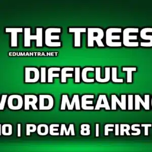 The Trees Word Meaning with Hindi edumantra.net