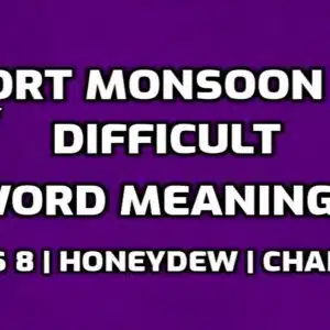 A Short Monsoon Diary Word Meaning with Hindi edumantra.net