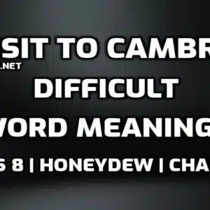 A Visit to Cambridge Word Meaning with Hindi edumantra.net